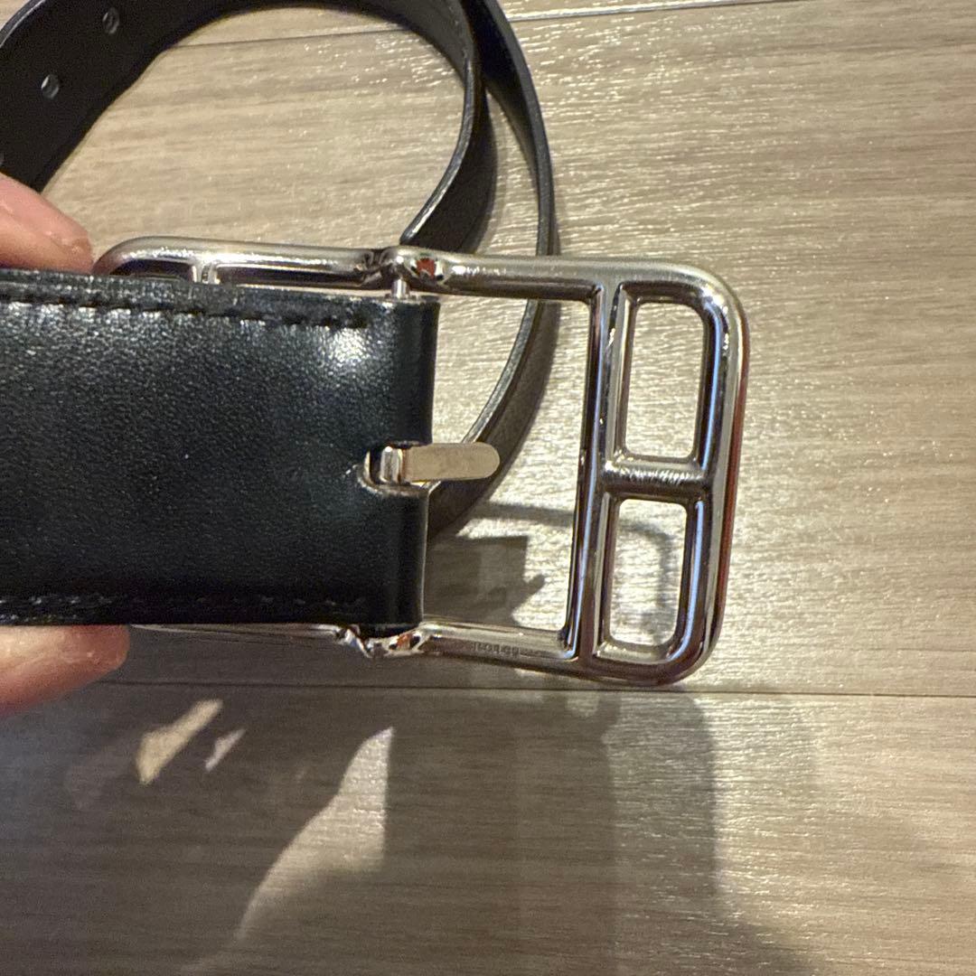 エルメス メンズ レザーベルト ブラウン&黒リバーシブル（約104.5cm）