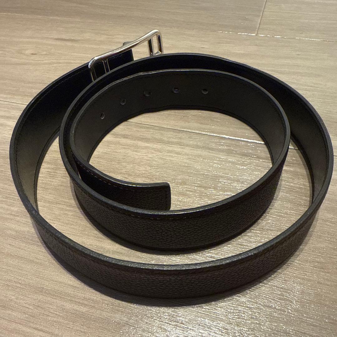 エルメス メンズ レザーベルト ブラウン&黒リバーシブル（約104.5cm）