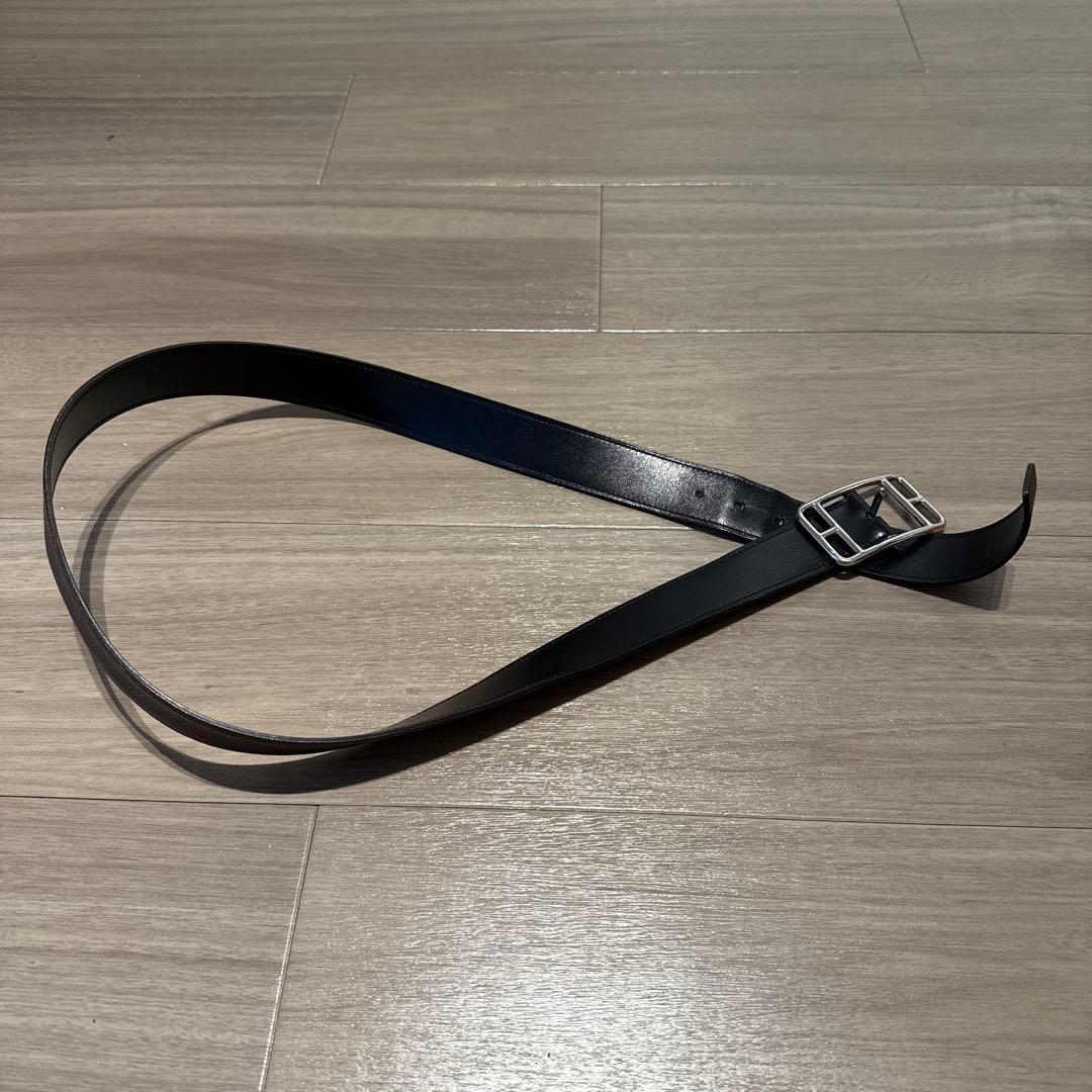 エルメス メンズ レザーベルト ブラウン&黒リバーシブル（約104.5cm）
