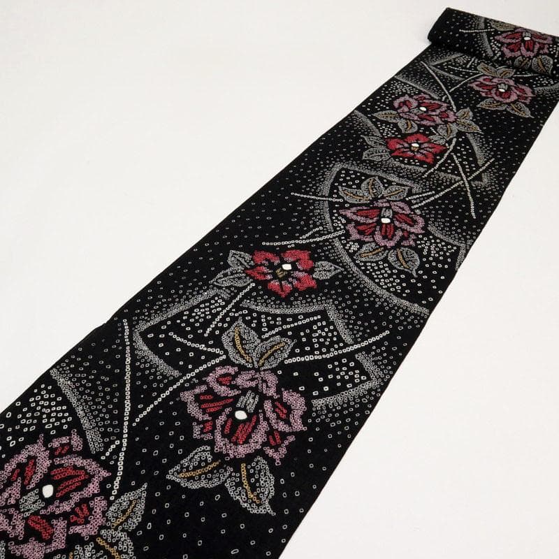 《みつ★手縫い仕立て＋居敷＋しぼり＊浴衣地紙に椿の花模様■反24-139》