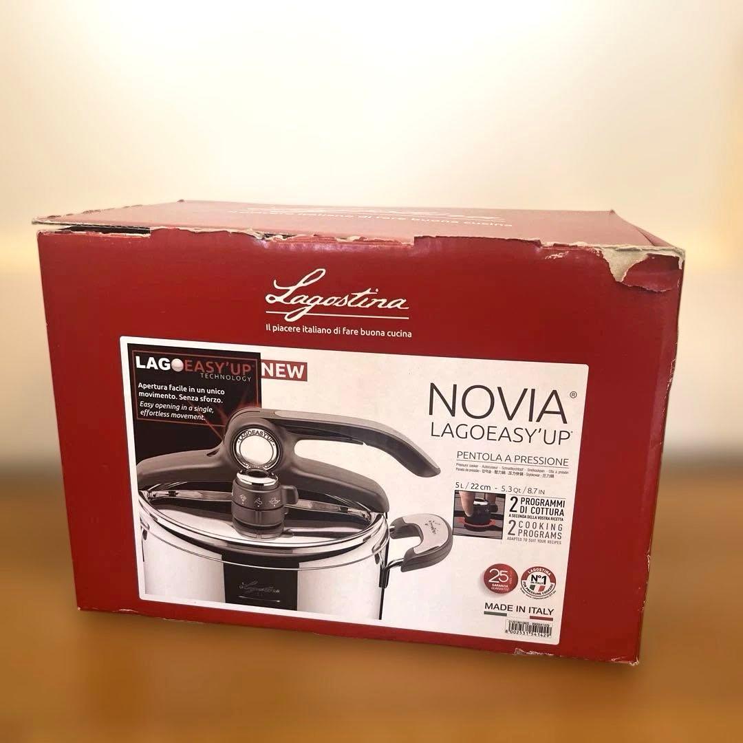 【1回のみ使用】ラゴスティーナNOVIA5リットル圧力鍋イタリア製