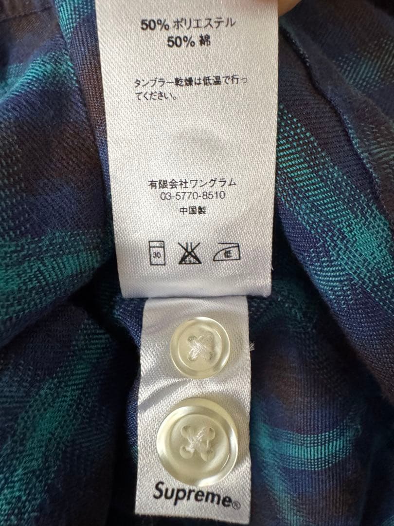 【新品未使用 国内半タグ付】SUPREME shirt ネルシャツ