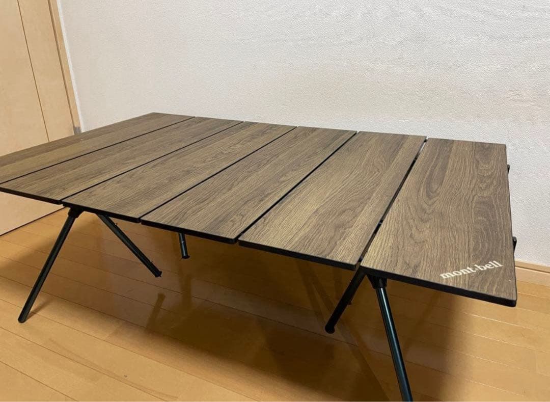 別売りの下段ボード付 モンベル マルチ フォールディング テーブル ワイド