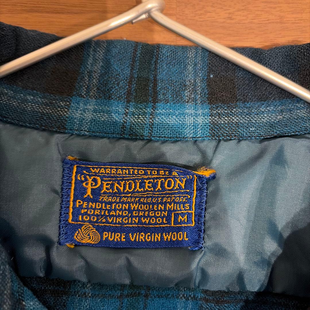 ヴィンテージpendletonボードシャツオンブレ　M