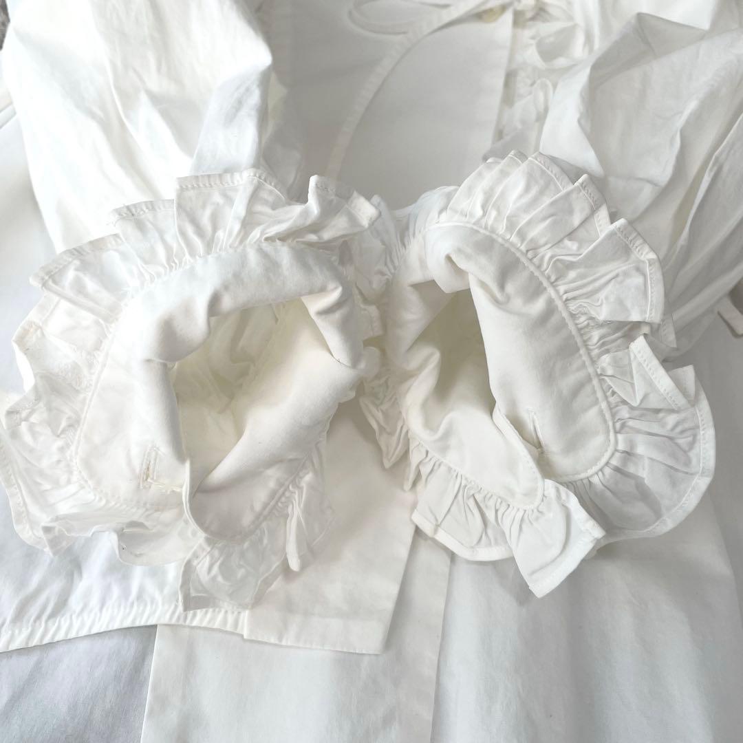 極美品✨ENFOLD FRILL OVER BL フリルオーバーブラウス 白 L