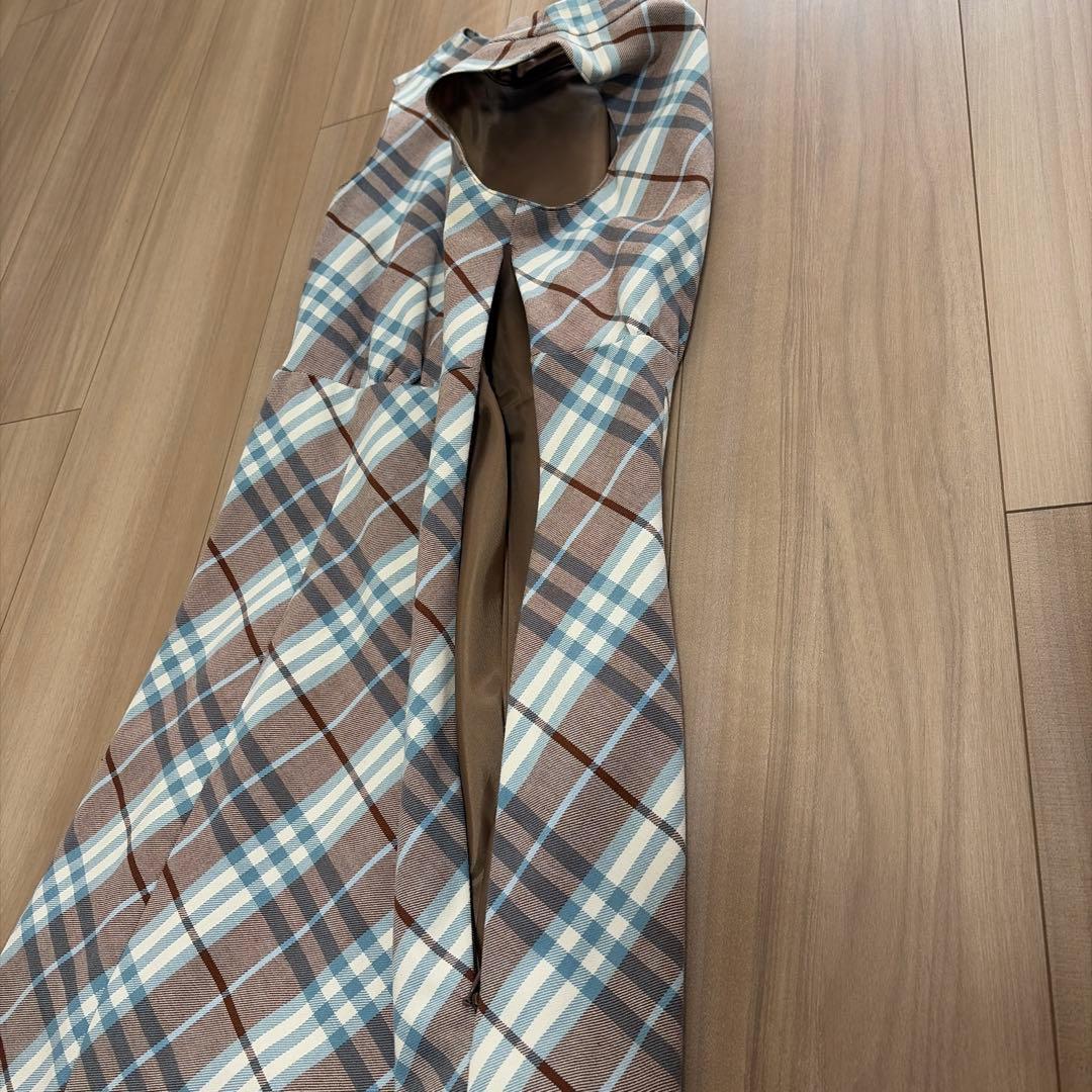 【美品❗️】バーバリーブルーレーベル ワンピース ノバチェック ひざ丈 36
