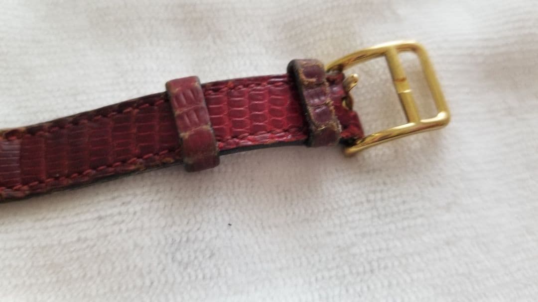 HERMES エルメス ケリー腕時計 赤