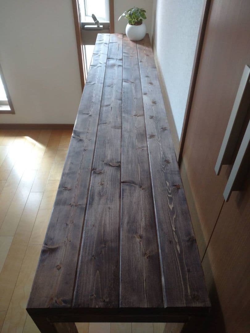 【ジョンヒョンソさん】180×35 カウンターテーブル 無垢材　アンティーク風