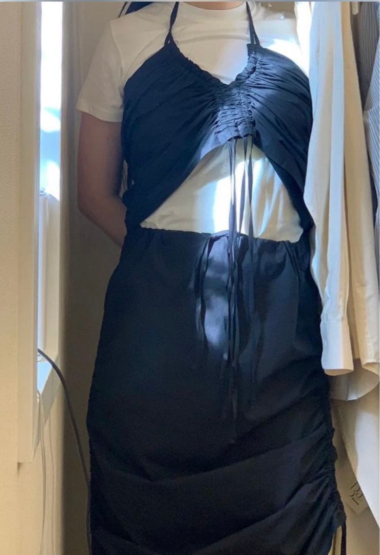 トップス Pictorial Strap Top Black