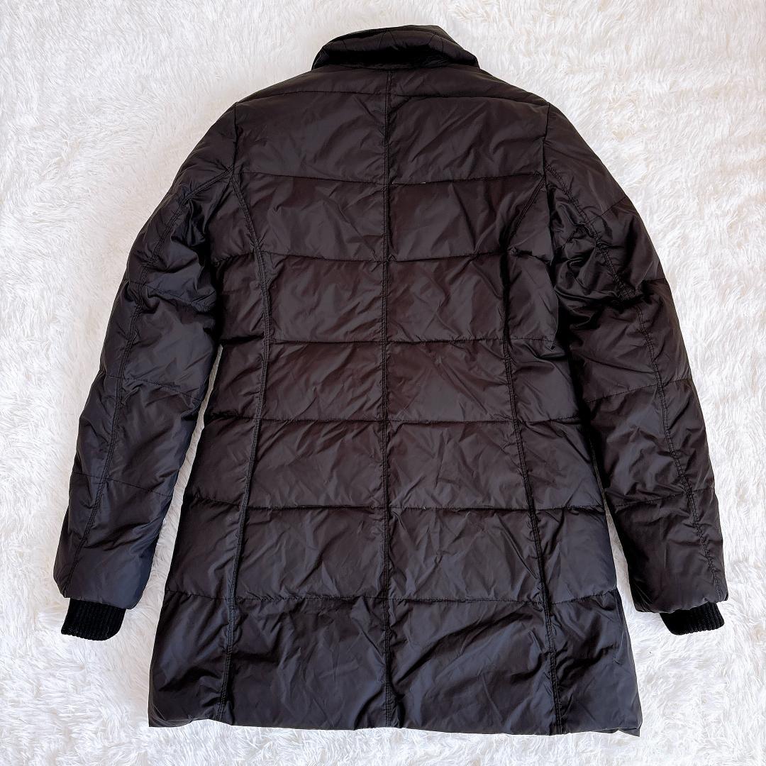 【新品タグ付】Theory ダブルブレストダウンコート S 黒 ウエストシェイプ