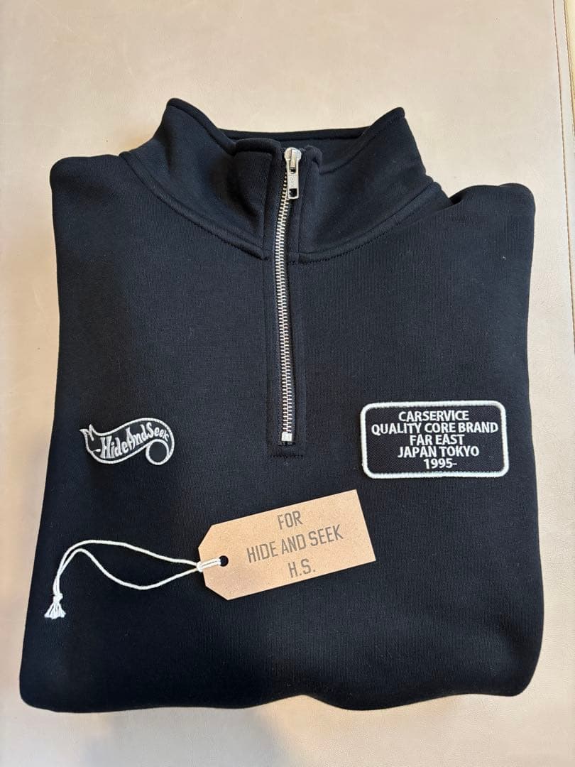 HIDEANDSEEK×CarService Half Zip Sweat
