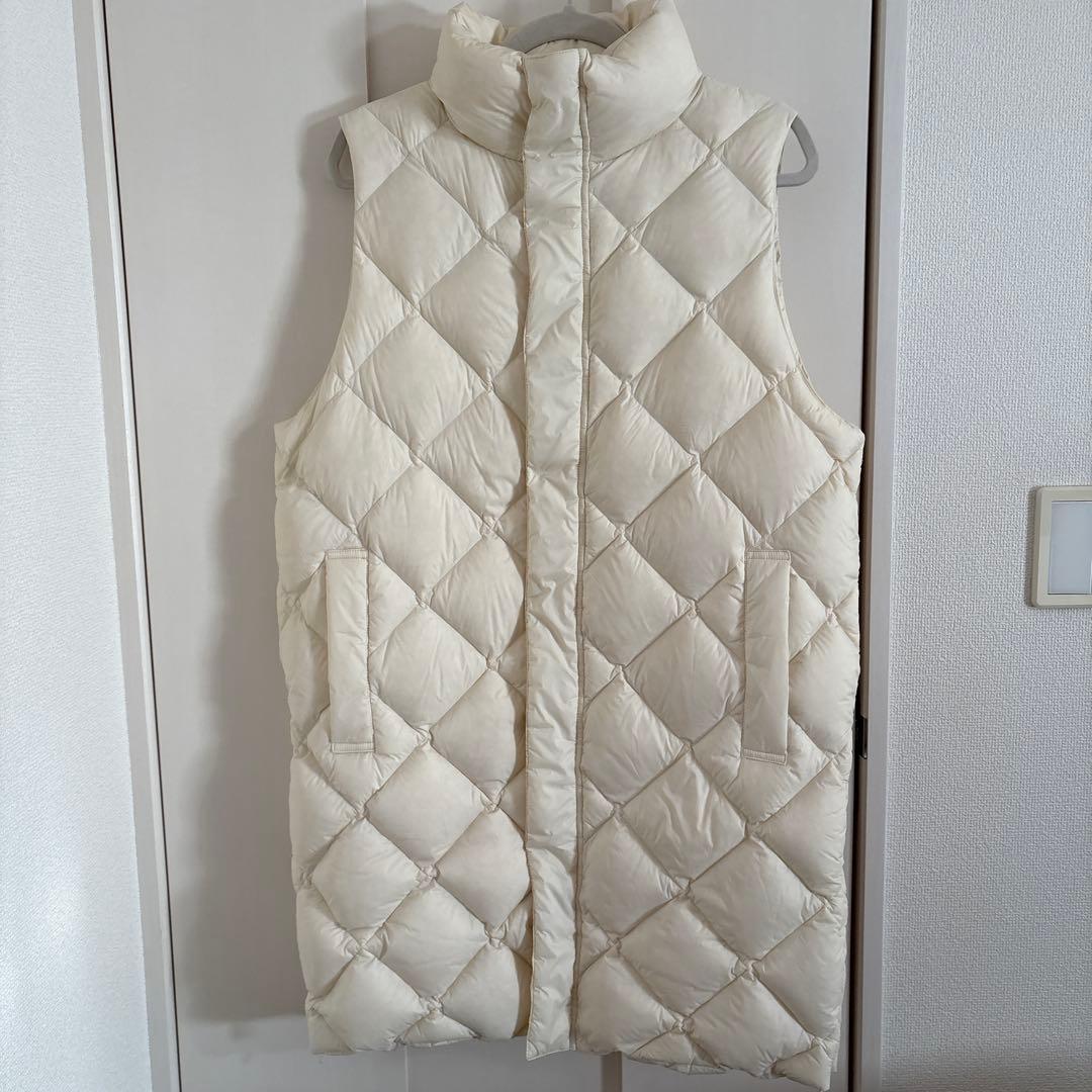 TAION NOLLY's 別注ダイヤキルト　ダウンジレ　オフホワイト