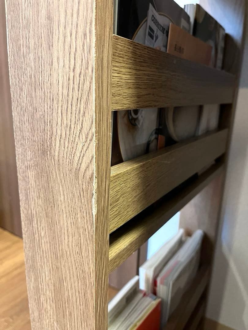 LOWYA 伸縮式キッチンカウンター 食器棚 木目調