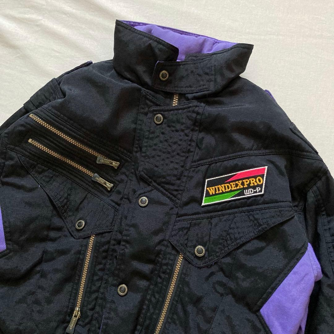 90s vintage shell black bomber jacket 短丈