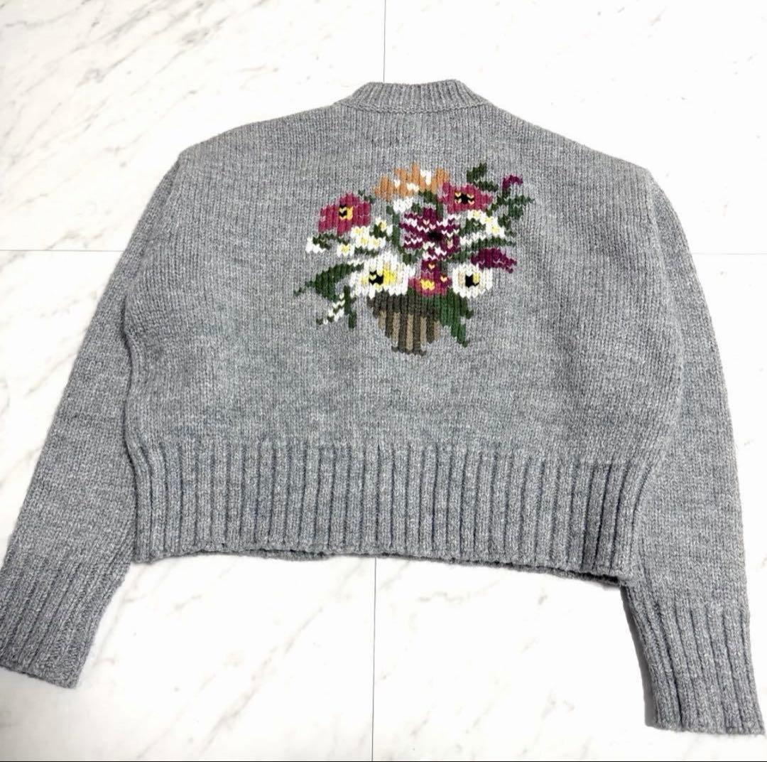 【美品】完売品✨️セブンテン フラワー 刺繍 ニット カーディガン ケイタマルヤマ