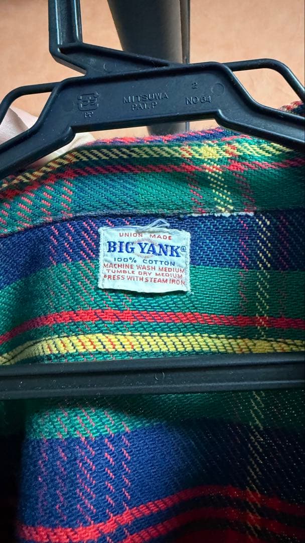 70s-80s BIG YANK ヴィンテージ ネルシャツ USA製 ヘビーネル
