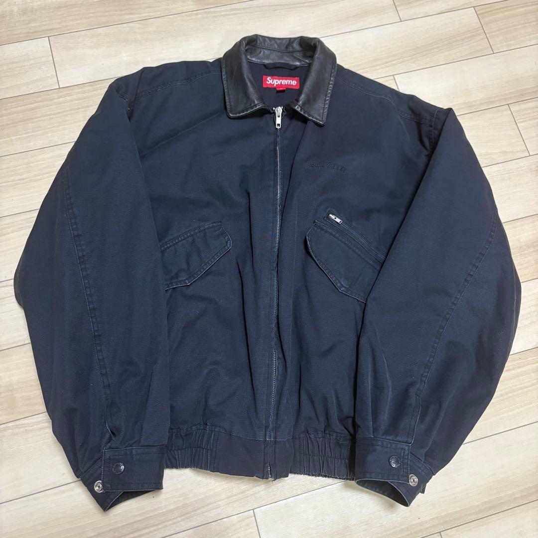 ジャケット・アウター Supreme Leather Collar Utility Jacket M