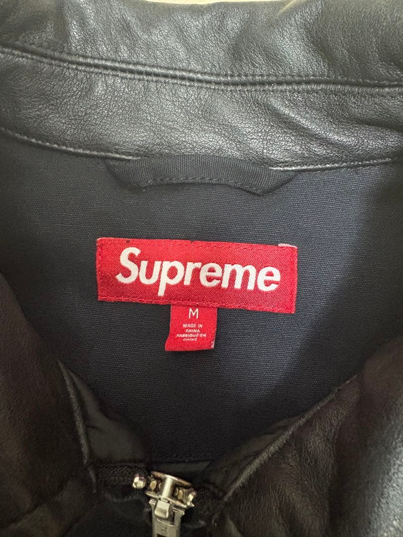 ジャケット・アウター Supreme Leather Collar Utility Jacket M