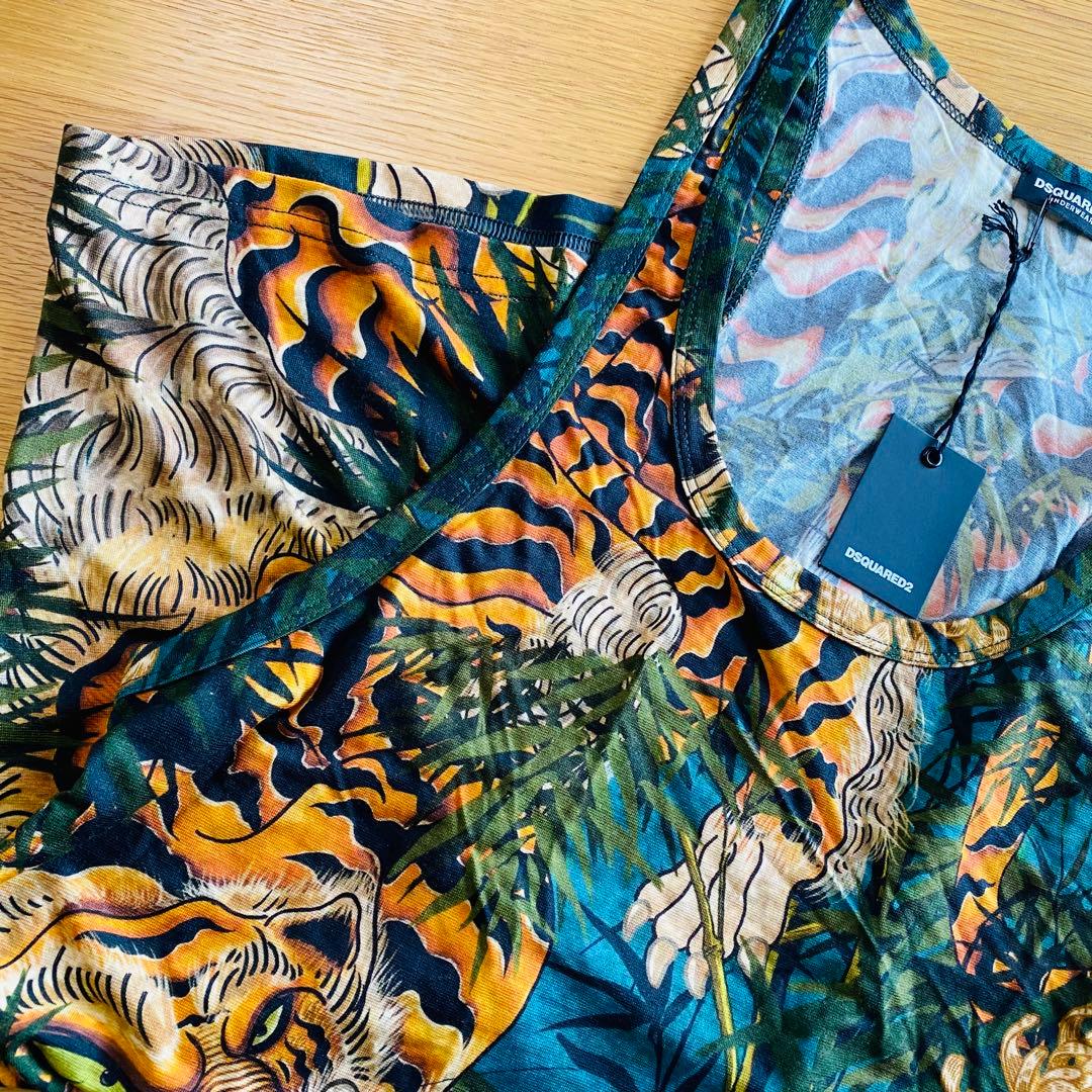 dsquared2 正規品 メンズ 無地＆虎柄 タンクトップ ディースクエアード