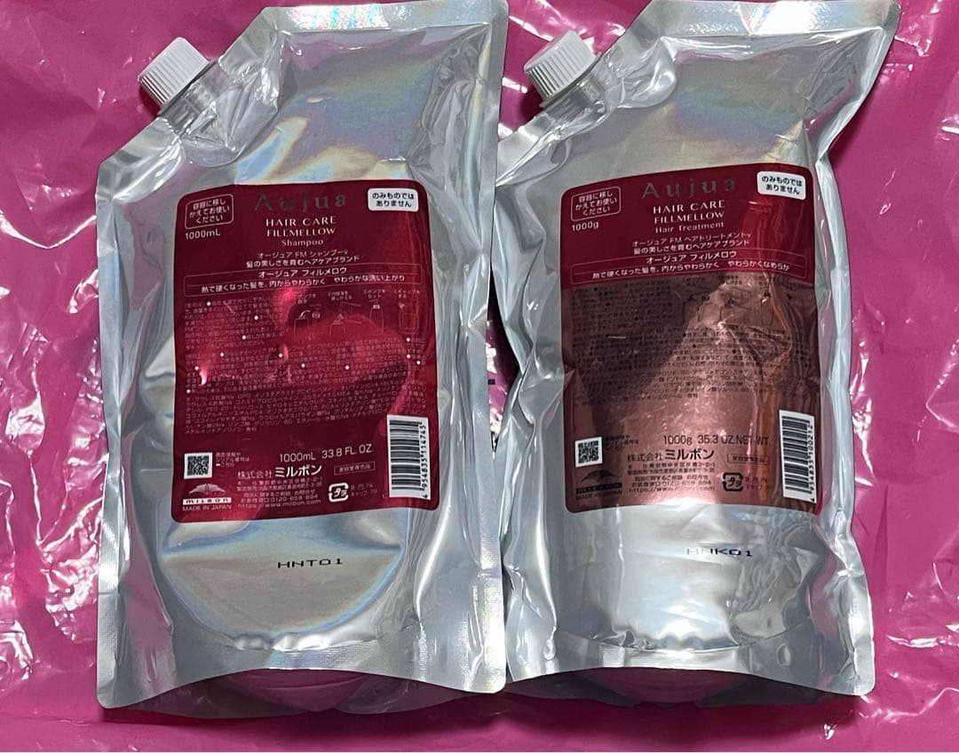 Aujua フィルメロウ シャンプー トリートメント1000ml　(ボトル付き)
