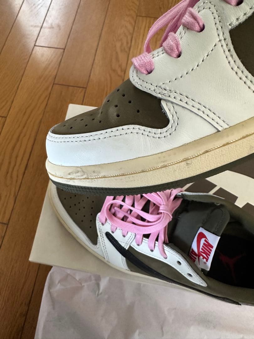 靴 travis scott jordan1 low olive