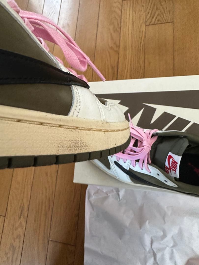 靴 travis scott jordan1 low olive