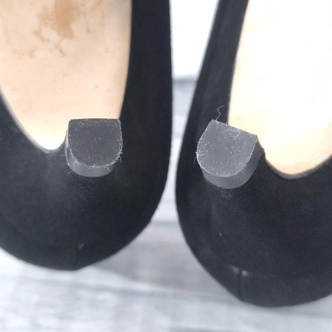 極美品✨セルジオロッシ　sr1　スウェードパンプス　プレート　黒×シルバー　35