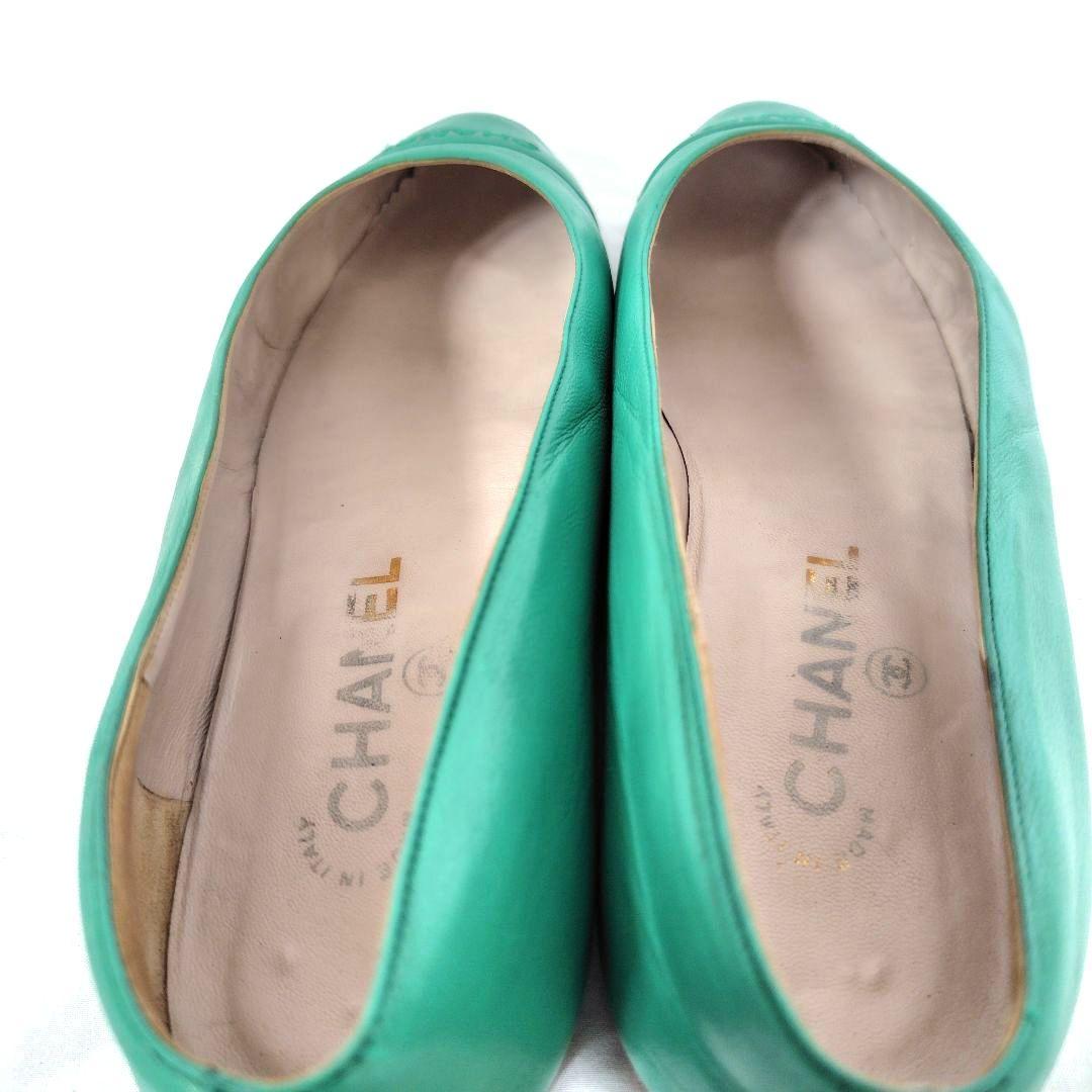 ✨️腕利き職人のリペア済✨️美品❤箱付☆【シャネル】ロゴ ローヒール パンプス