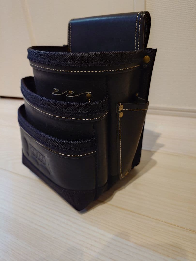 ニックス　KBB-301DD／総ヌメ革使用3段腰袋（バリスティック補強仕上げ）