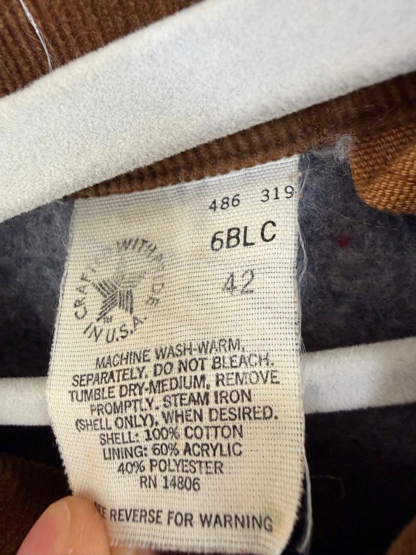 レア 80s USA製 Carhartt カーハート チョアコート