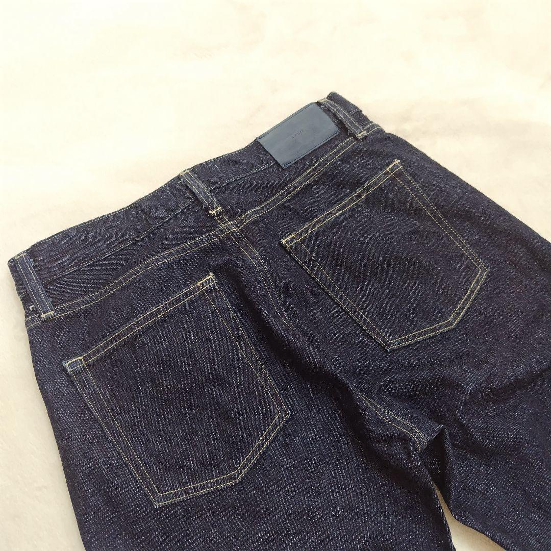 美品✨ebure ウォッシュドデニム ワイド ストレート パンツ 38