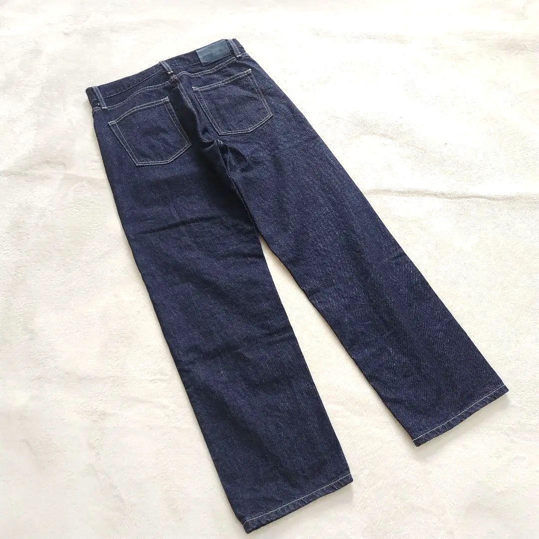 美品✨ebure ウォッシュドデニム ワイド ストレート パンツ 38