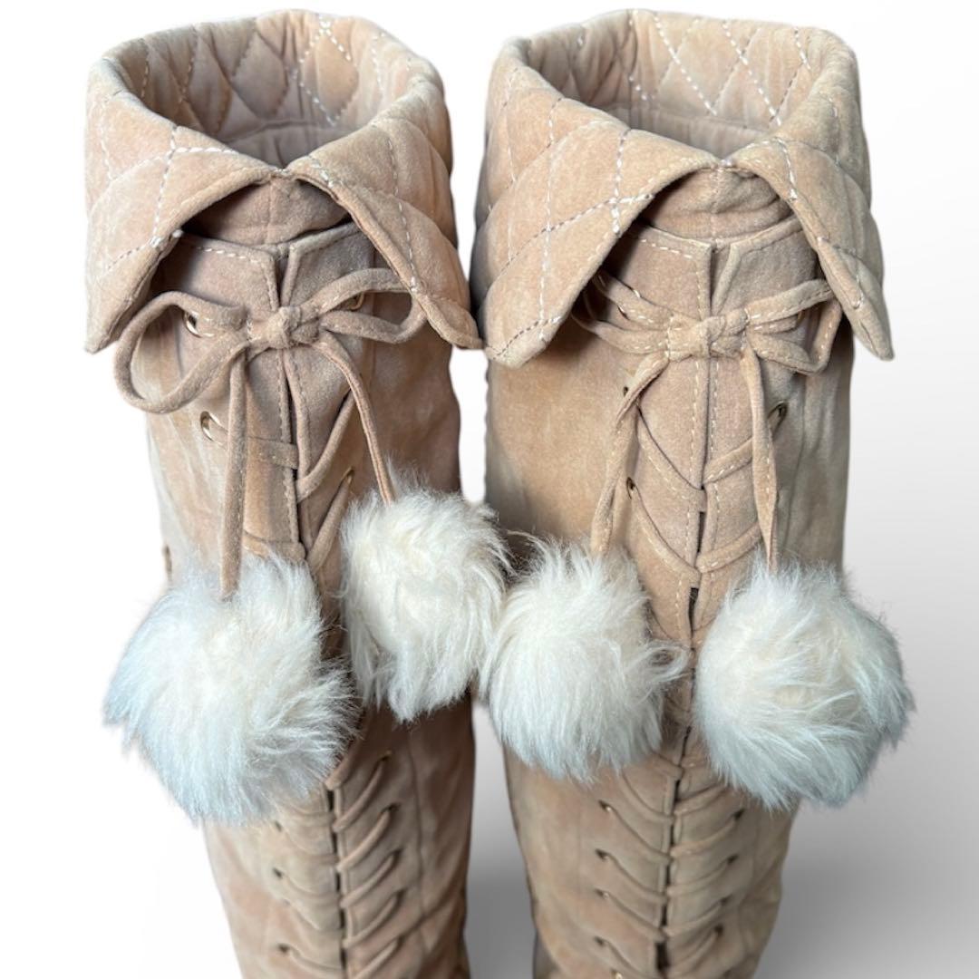 LIZ LISA スエードロングブーツ ベージュ M