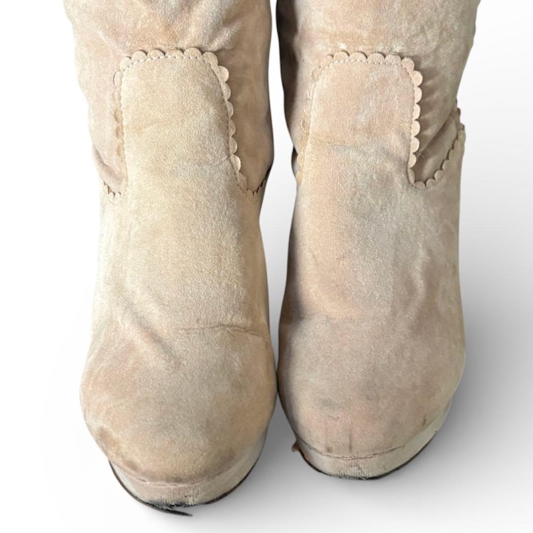 LIZ LISA スエードロングブーツ ベージュ M