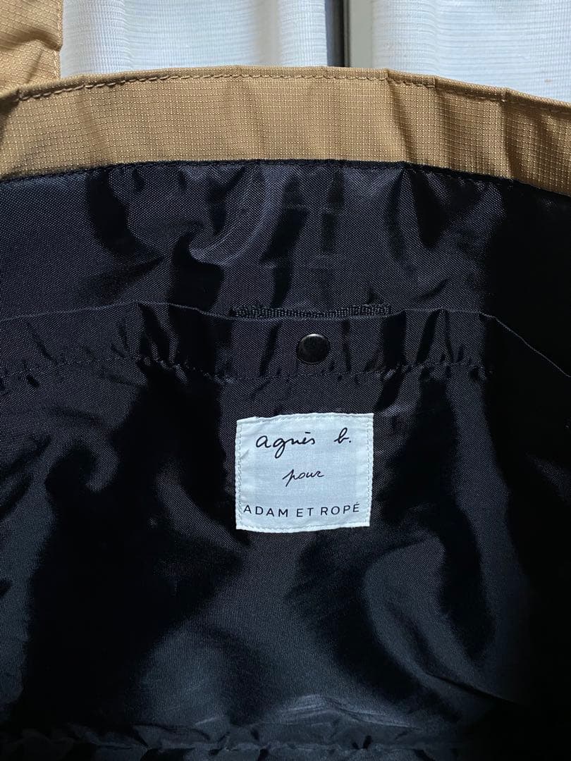 アニエスベー×アダムエロペ　別注マザーズバッグトートベージュ　限定品　レア