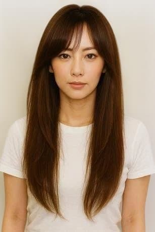 人毛　ウィッグ　人工皮膚付き　ブラウン　スーパーロング　Sサイズ