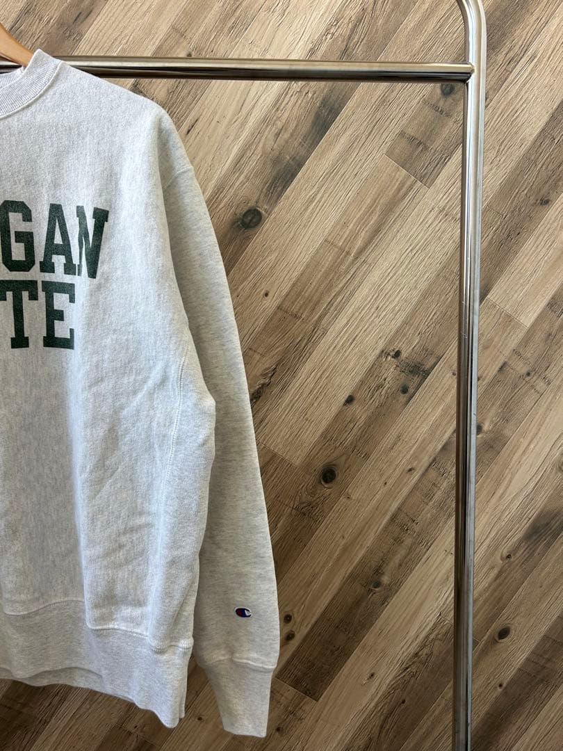 ★チャンピオン リバースウィーブ 青単タグ　スウェット　カレッジロゴ　ミシガン