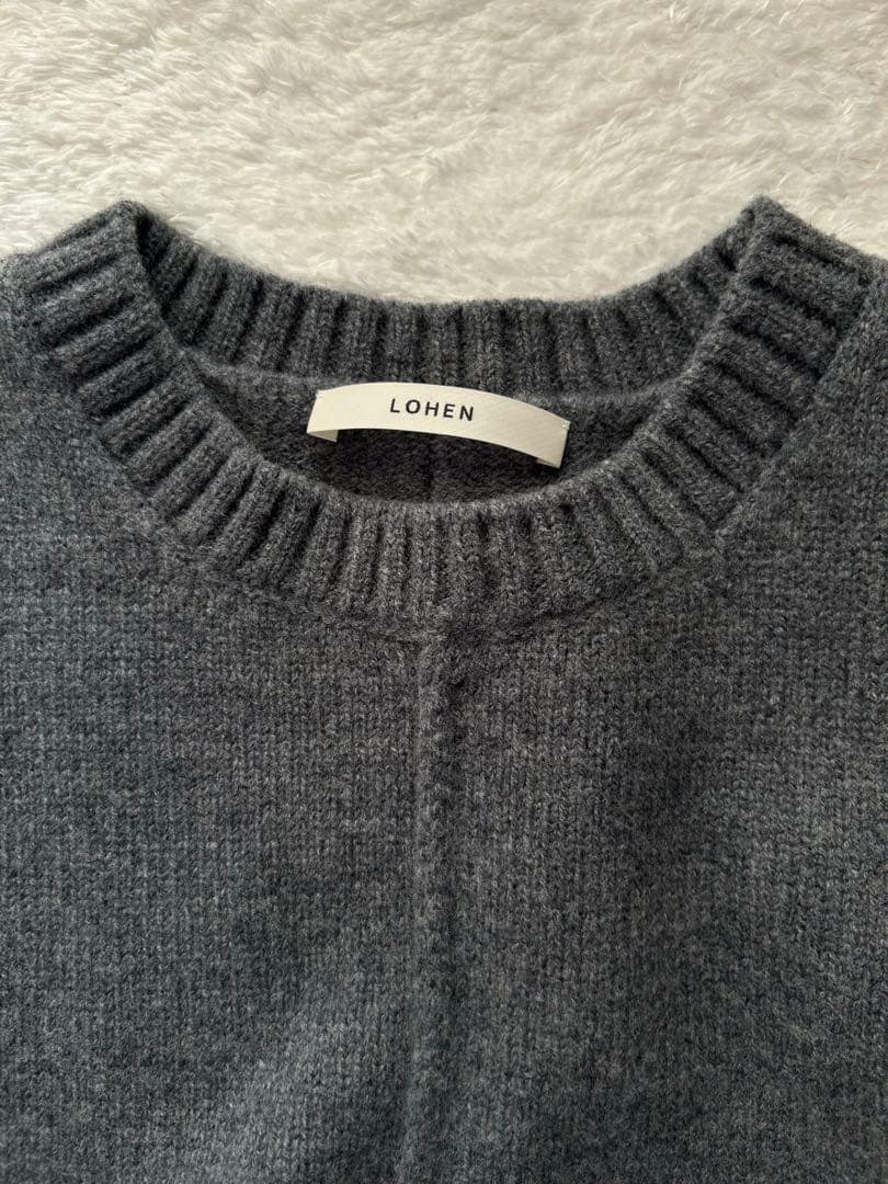 lohen ライン ニット セーター　グレー