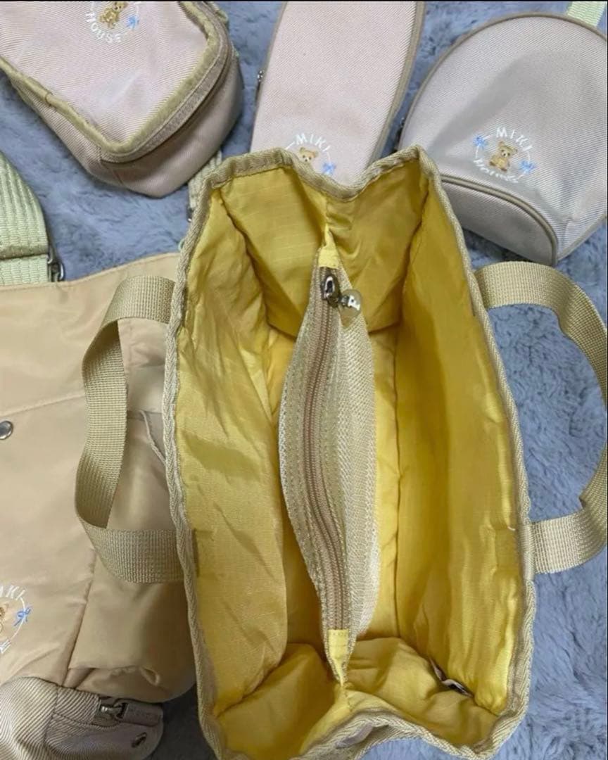 MIKIHOUSE マザーズバッグ ポーチ 保温ケース オムツ替えトート 4点