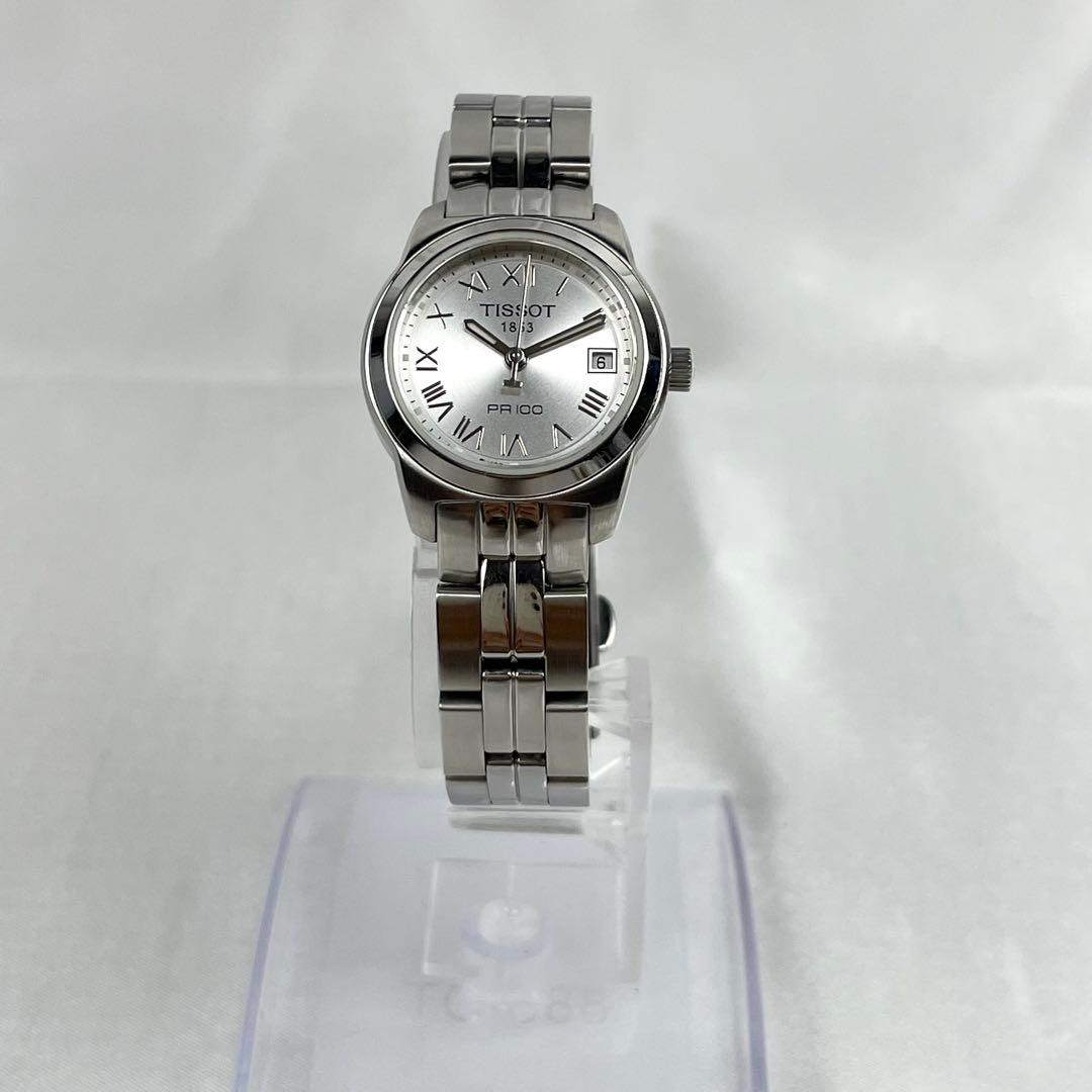 【稼働/純正ベルト】ティソ　デイト　腕時計　PR100 クォーツ　レディース