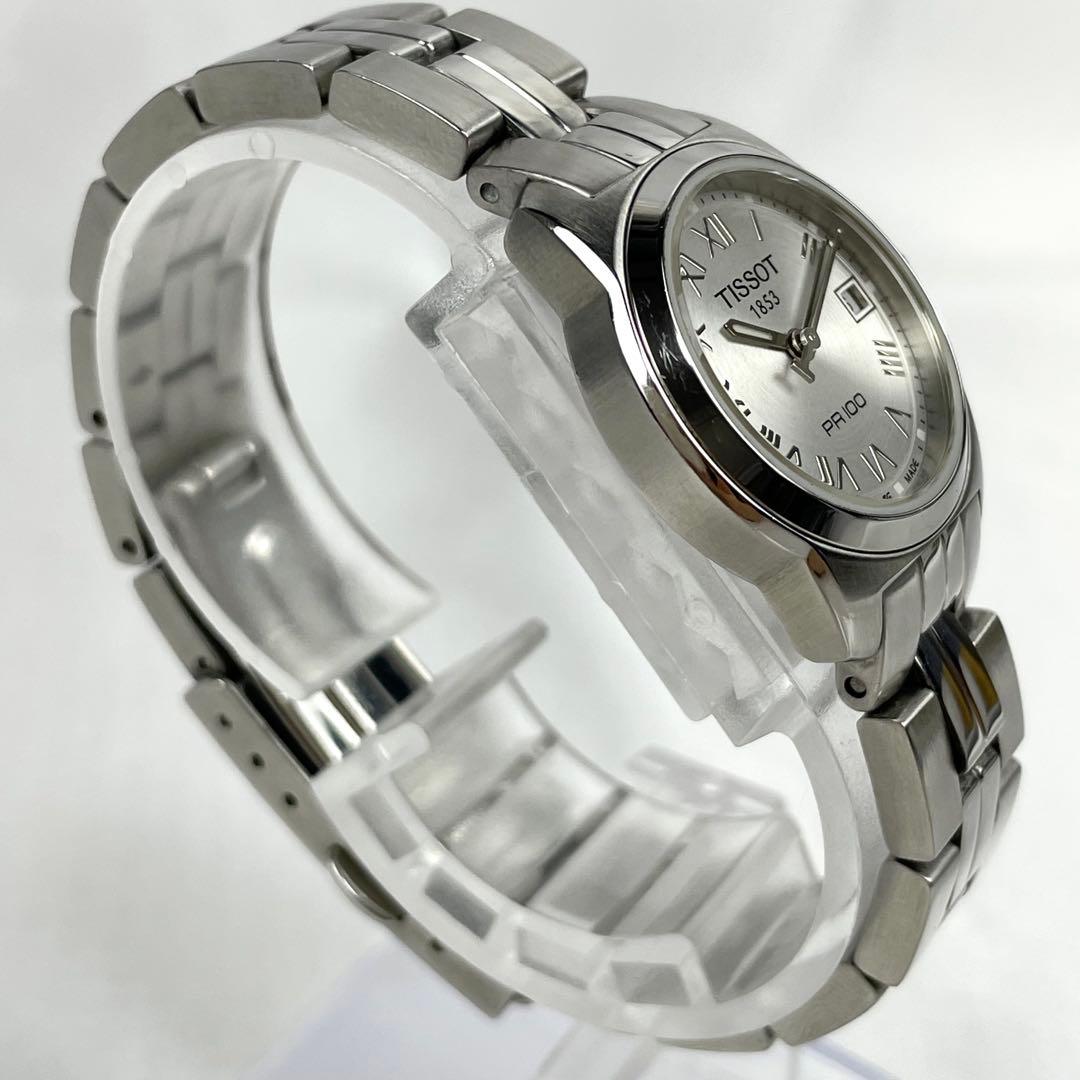 【稼働/純正ベルト】ティソ　デイト　腕時計　PR100 クォーツ　レディース