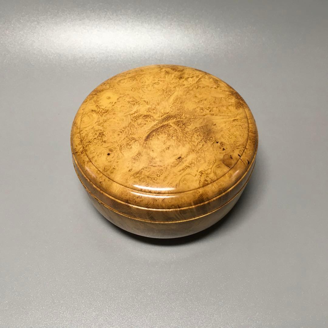 アカシア瘤杢造リ　ミニ食蘢　小物入れ　桐箱入り