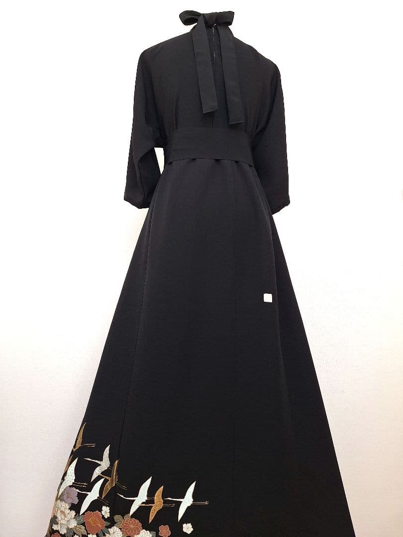 着物リメイクワンピース3687