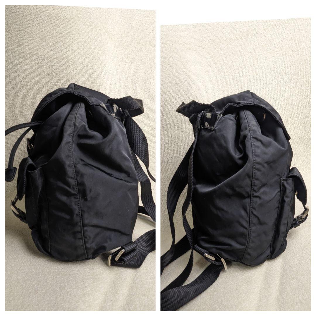 PRADA プラダ テスート ナイロン リュックサック ナイロン×レザー 黒