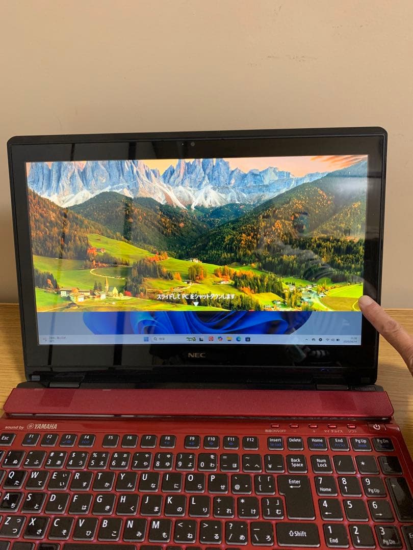 NEC タッチパネルi7/16GB新品SSD 512GB office2024
