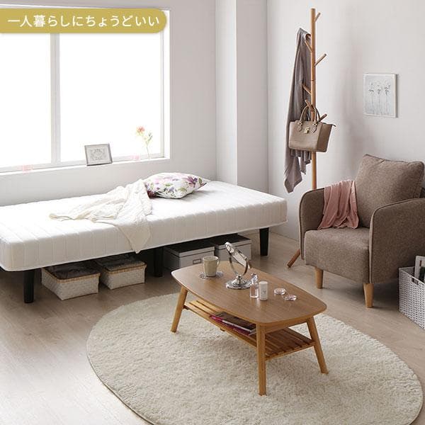 送料無料 脚付き マットレスベッド セミダブル ブラック・保証 セミダブルベッド