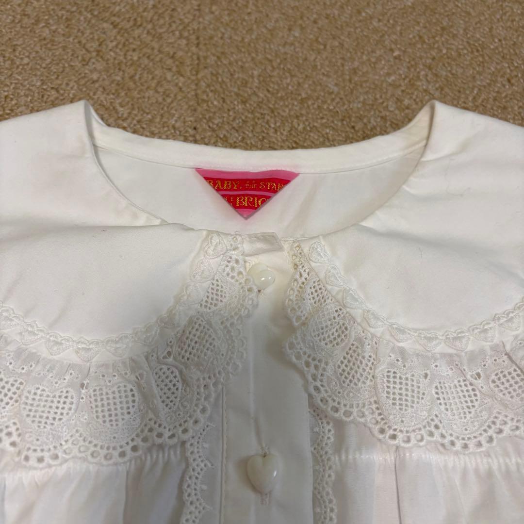 袖取り外しベビードールブラウス　オフ白