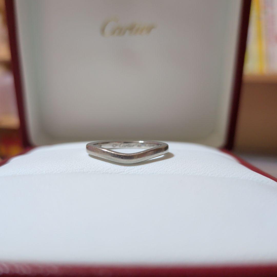 Cartier シルバー ウェーブデザインリング