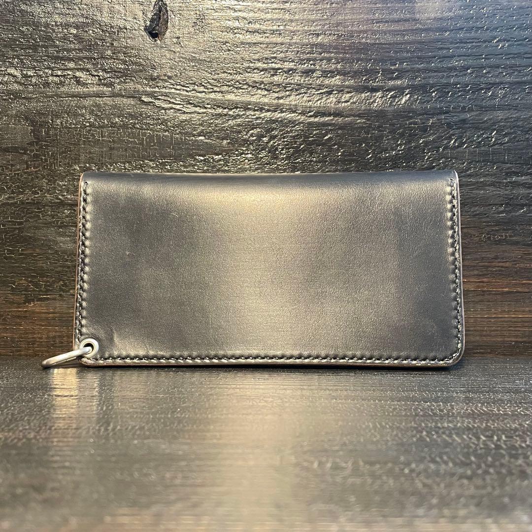 HORWEENクロムエクセル　セミロングトラッカーウォレット3層シルバーコンチョ