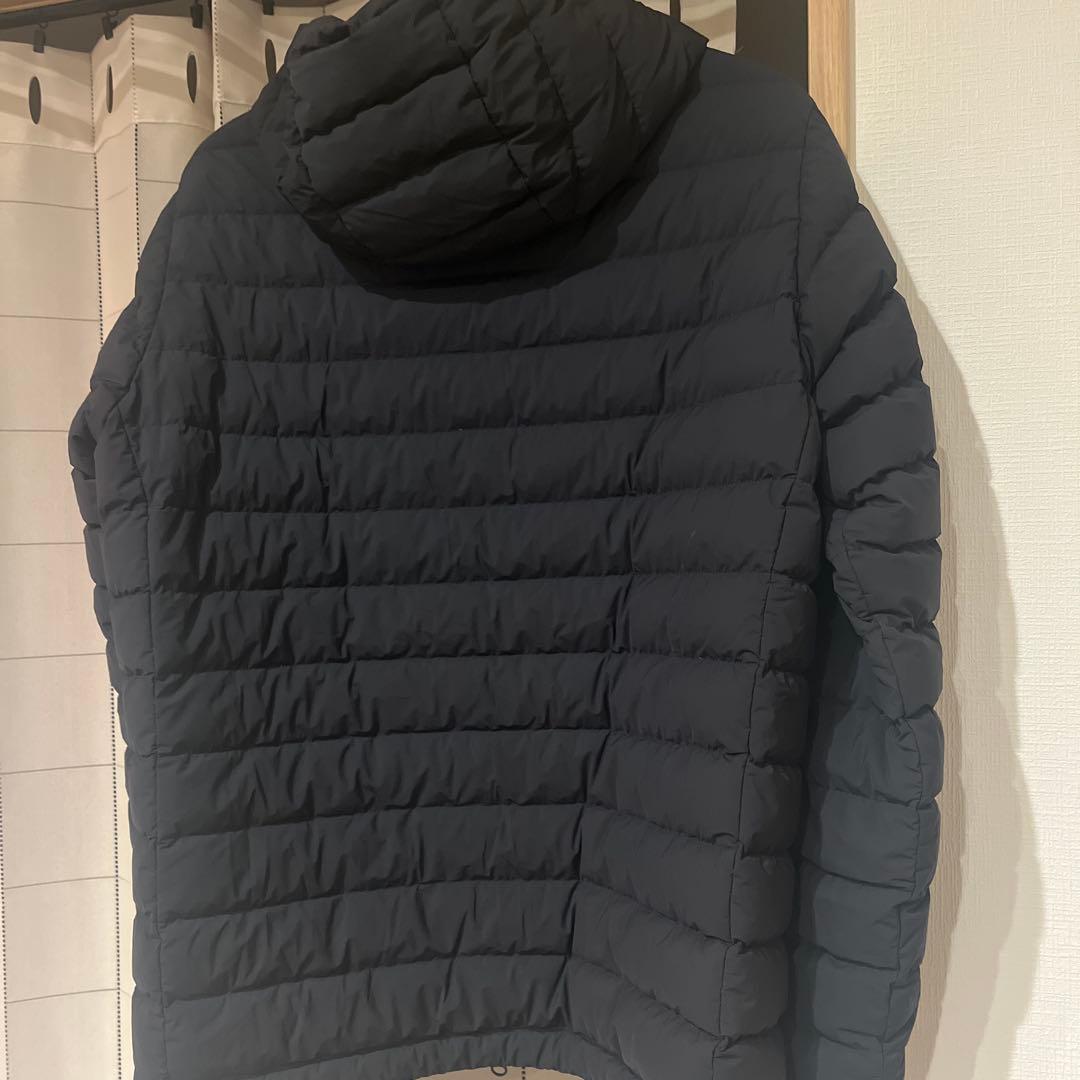 【美品】DANTON◆2WAYストレッチナイロン フードダウンジャケット　グレー